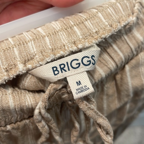 Medium tan white striped ankle pant - Picture 2 of 2